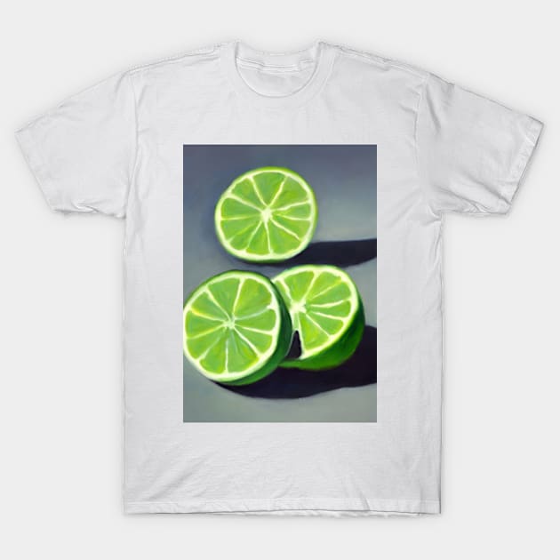 Sliced Limes T-Shirt by ArtFactoryAI